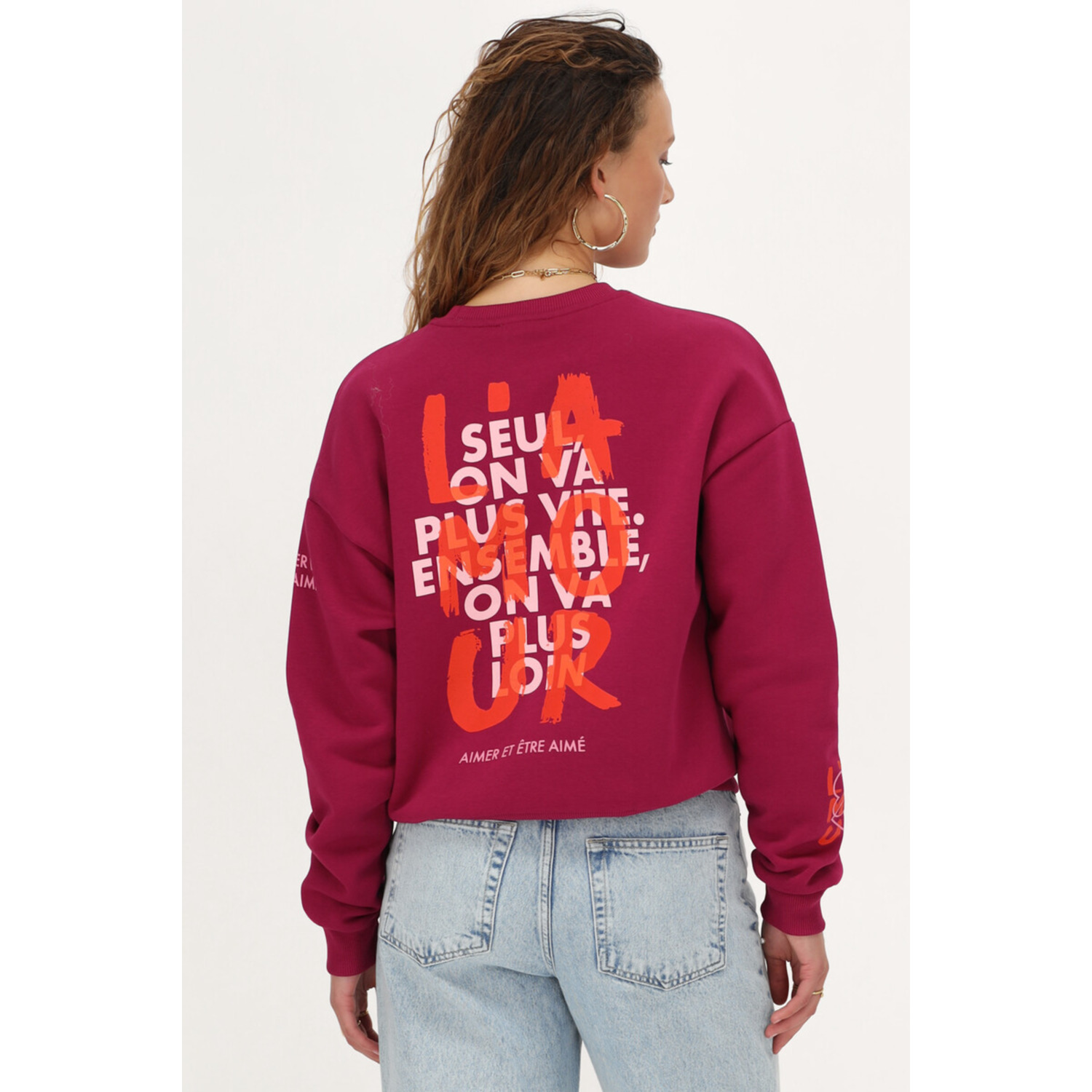 Sweater L'amour - bordeaux