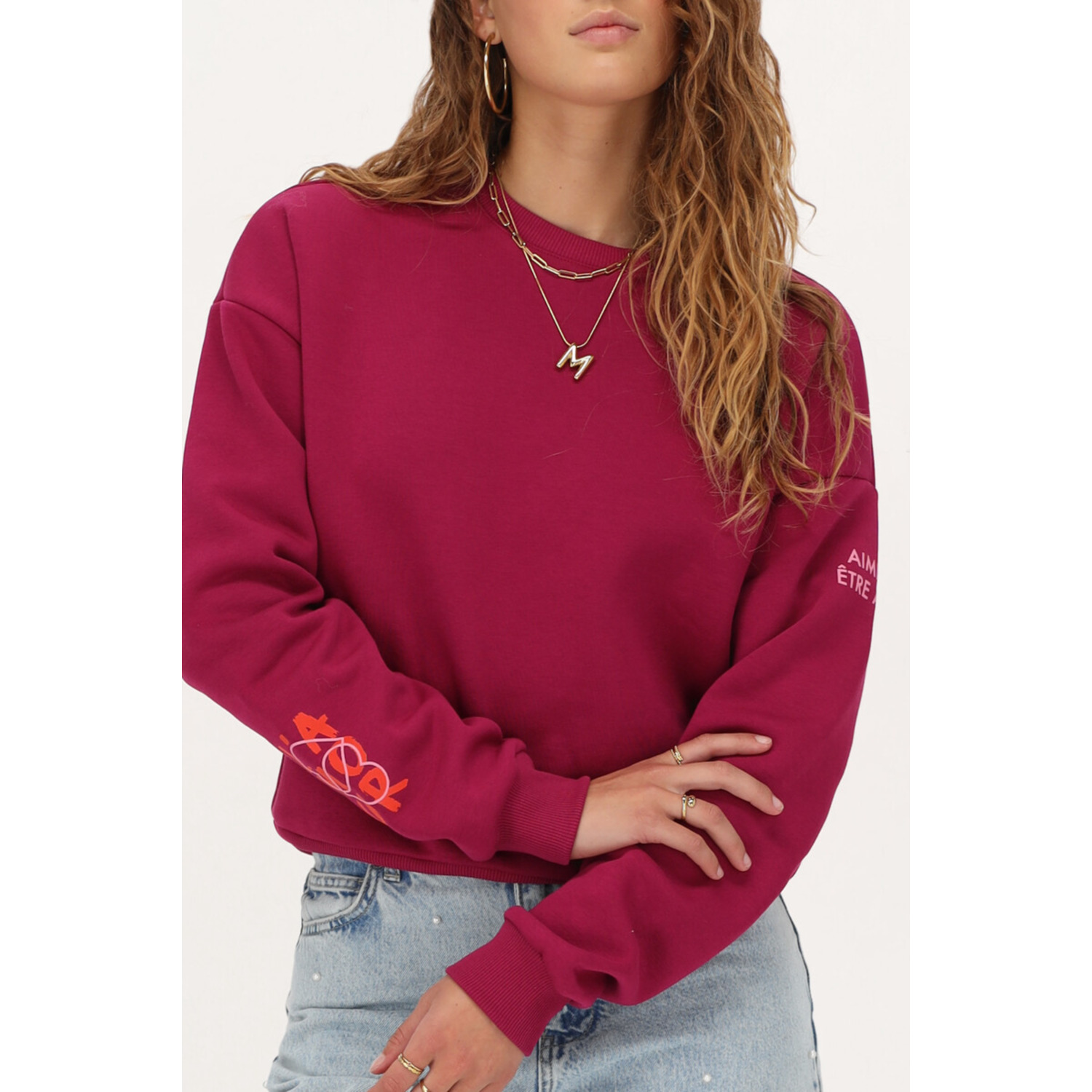 Sweater L'amour - bordeaux - Afbeelding 2