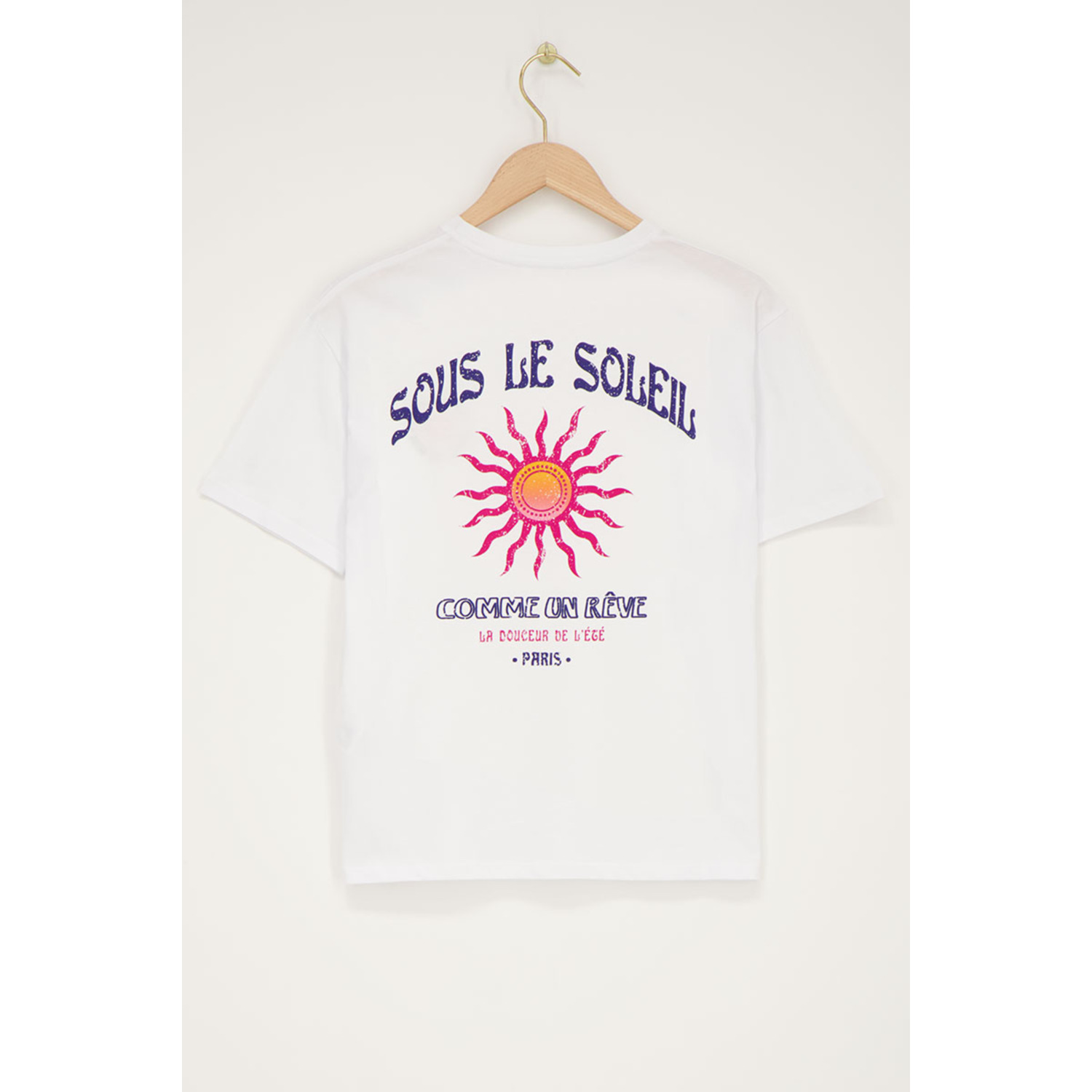 T-shirt sous le soleil - Wit - Afbeelding 4