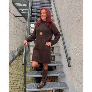 Gebreide jurk choco