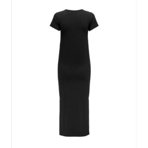 jurk eva zwart, lang, twee zijsplitten - xl