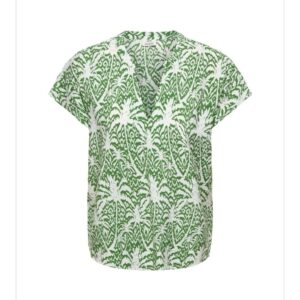 top monia groen/beige palm - xs